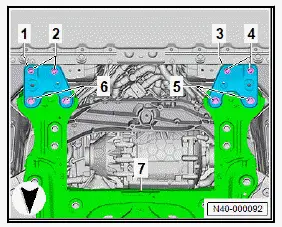 Volkswagen ID.4. Fixing subframe in position