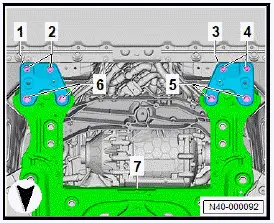 Volkswagen ID.4. Fixing subframe in position