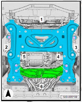 Volkswagen ID.4. Fixing subframe in position