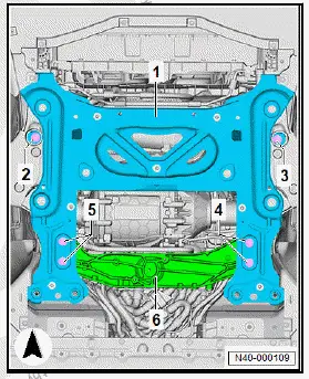 Volkswagen ID.4. Fixing subframe in position