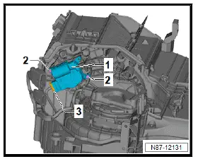 Volkswagen ID.4. Removing and installing control motor for fresh air and air recirculation flap [VX96]