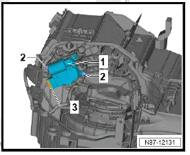 Volkswagen ID.4. Removing and installing control motor for fresh air and air recirculation flap [VX96] 