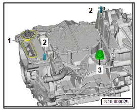 Volkswagen ID.4. Removing and installing power and control electronics for electric drive, front