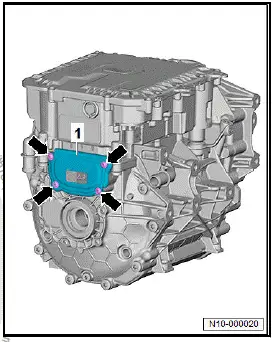 Volkswagen ID.4. Removing and installing power and control electronics for electric drive, front