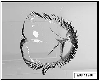 Volkswagen ID.4. Cow's eye (stone chip)