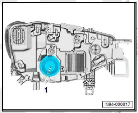 Volkswagen ID.4. Removing and installing headlight range control motor [V48]/[V49], ECO headlights 