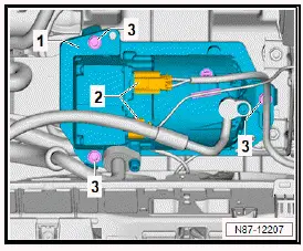 Volkswagen ID.4. Removing and installing high-voltage wiring harness for voltage converter, high-voltage heater, air conditioner compressor