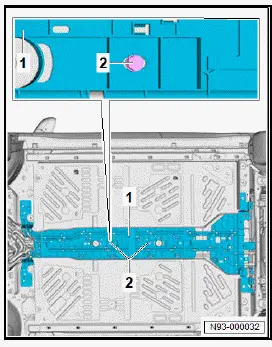 Volkswagen ID.4. Removing and installing high-voltage wiring harness for voltage converter, high-voltage heater, air conditioner compressor