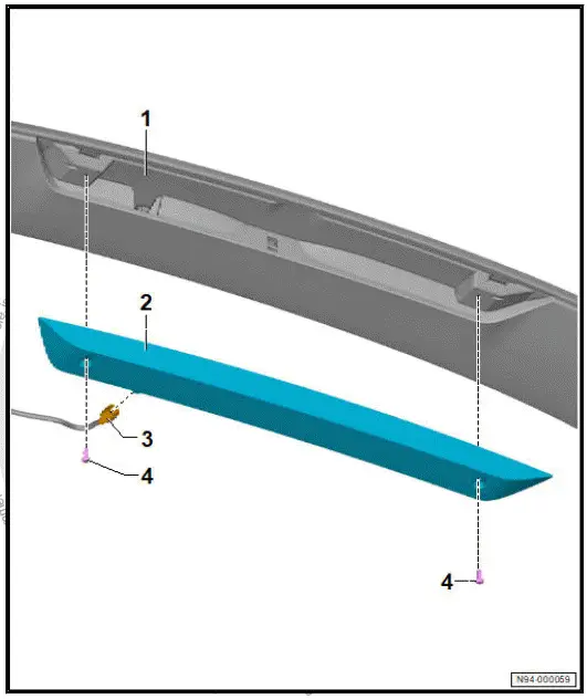 Volkswagen ID.4. Assembly overview - high-level brake light