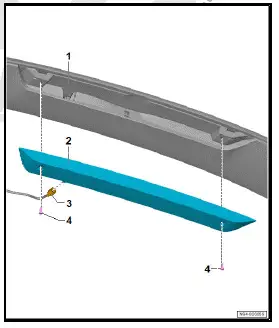Volkswagen ID.4. Removing and installing high-level brake light bulb [M25]
