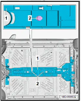 Volkswagen ID.4. Removing and installing high-voltage wiring harness for voltage converter, high-voltage heater, air conditioner compressor