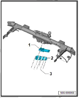 Volkswagen ID.4. Removing and installing hinged tow attachment ball head motor [V317]