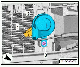Volkswagen ID.4. Removing and installing horn or dual tone horn [H1]