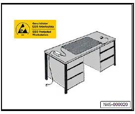 Volkswagen ID.4. Separating control unit from and connecting to hydraulic unit