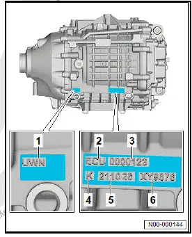 Volkswagen ID.4. Motor designation, front motor, all-wheel drive