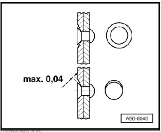 Volkswagen ID.4. Non-contacting rivet heads