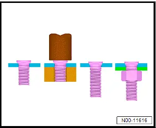 Volkswagen ID.4. Punched rivets
