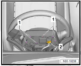 Volkswagen ID.4. Removing and installing control unit with display unit for driver information system [J1254] 