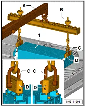 Volkswagen ID.4. Installing battery module