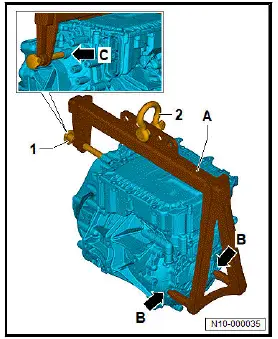 Volkswagen ID.4. Installing front motor, left-hand drive vehicles