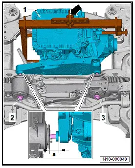 Volkswagen ID.4. Installing front motor, right-hand drive vehicles