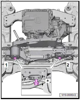 Volkswagen ID.4. Installing front motor, right-hand drive vehicles