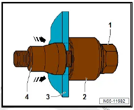 Volkswagen ID.4. Installing holder for park assist steering sender