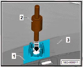 Volkswagen ID.4. Installing holder for park assist steering sender