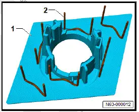 Volkswagen ID.4. Installing holder for park assist steering sender