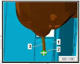 Volkswagen ID.4. Installing holder for park assist steering sender