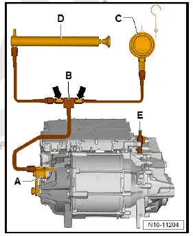Volkswagen ID.4. Leakage test of electric drive motor, rear 