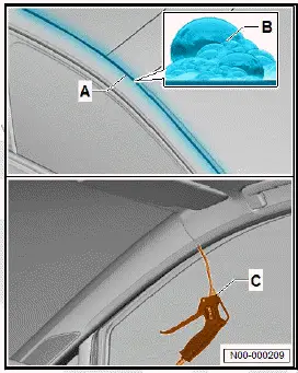 Volkswagen ID.4. Locating water ingress with soapy water