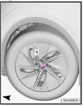 Volkswagen ID.4. Loosening and tightening threaded connections of drive shaft