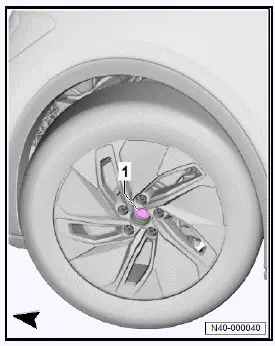 Volkswagen ID.4. Loosening and tightening threaded connections of drive shaft