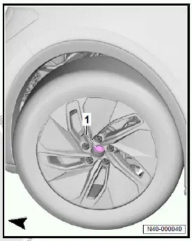 Volkswagen ID.4. Loosening and tightening threaded connections of drive shaft