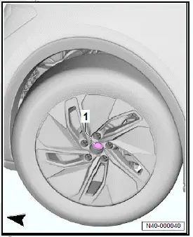 Volkswagen ID.4. Loosening and tightening threaded connections of wheel bearings 