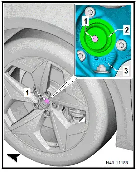 Volkswagen ID.4. Loosening and tightening threaded connections of wheel bearings 