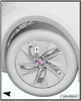 Volkswagen ID.4. Loosening and tightening threaded connections of wheel bearings 