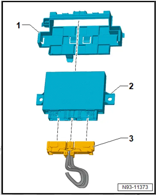 Volkswagen ID.4. Assembly overview - motor control unit