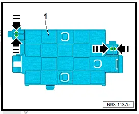 Volkswagen ID.4. Removing and installing bracket for motor control unit [J623]