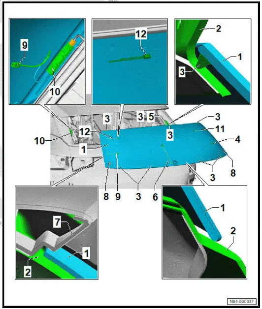 Volkswagen ID.4. Assembly overview - rear window