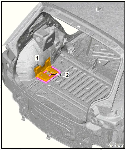 Volkswagen ID.4. Assembly overview - floor panel reinforcement