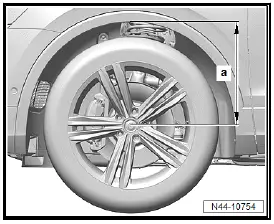 Volkswagen ID.4. Setting vehicle to initial position for wheel alignment