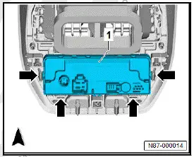 Volkswagen ID.4. Removing and installing operating and display unit for rear air conditioning system [E265] 