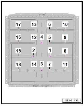 Volkswagen ID.4. Assembly overview - high-voltage battery, removed, 48, 55, 62 kWh