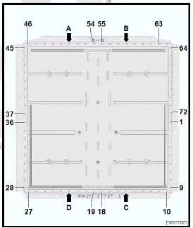 Volkswagen ID.4. Assembly overview - high-voltage battery, removed, 48, 55, 62 kWh