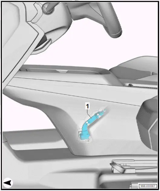 Volkswagen ID.4. Overview of fitting locations- lights in centre console