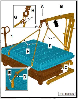 Volkswagen ID.4. Preparing for lifting (shown on 82 kWh)