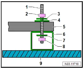 Volkswagen ID.4. Securing high-voltage battery in genuine part crate