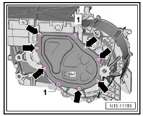 Volkswagen ID.4. Removing and installing power and control electronics for electric drive at rear
